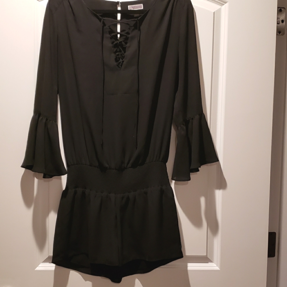 Black, shorts rompers